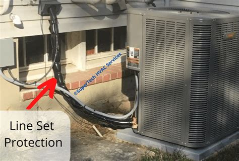 line set protection for air conditioners